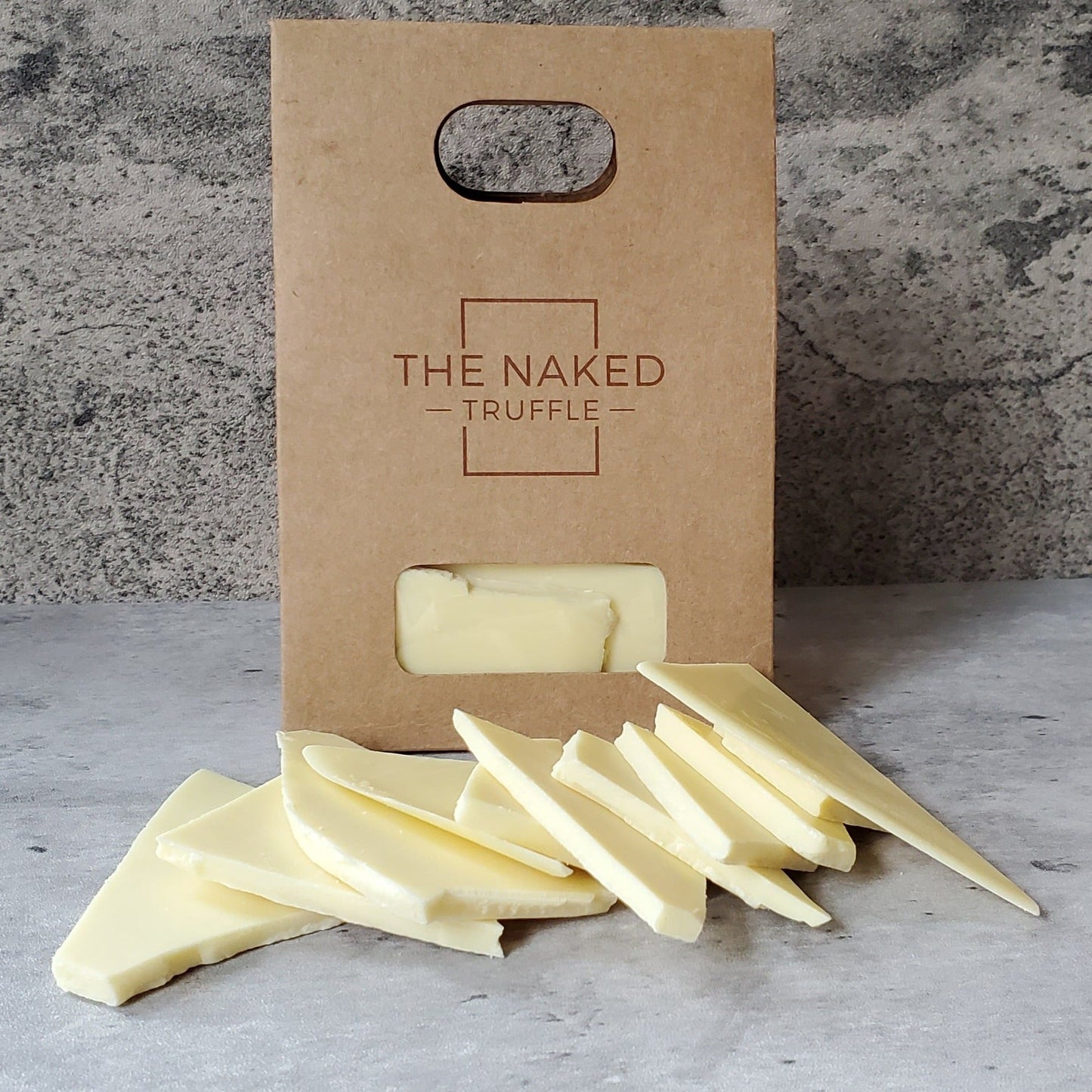 white chocolate bark, creamy chocolate, eco-friendly packaging