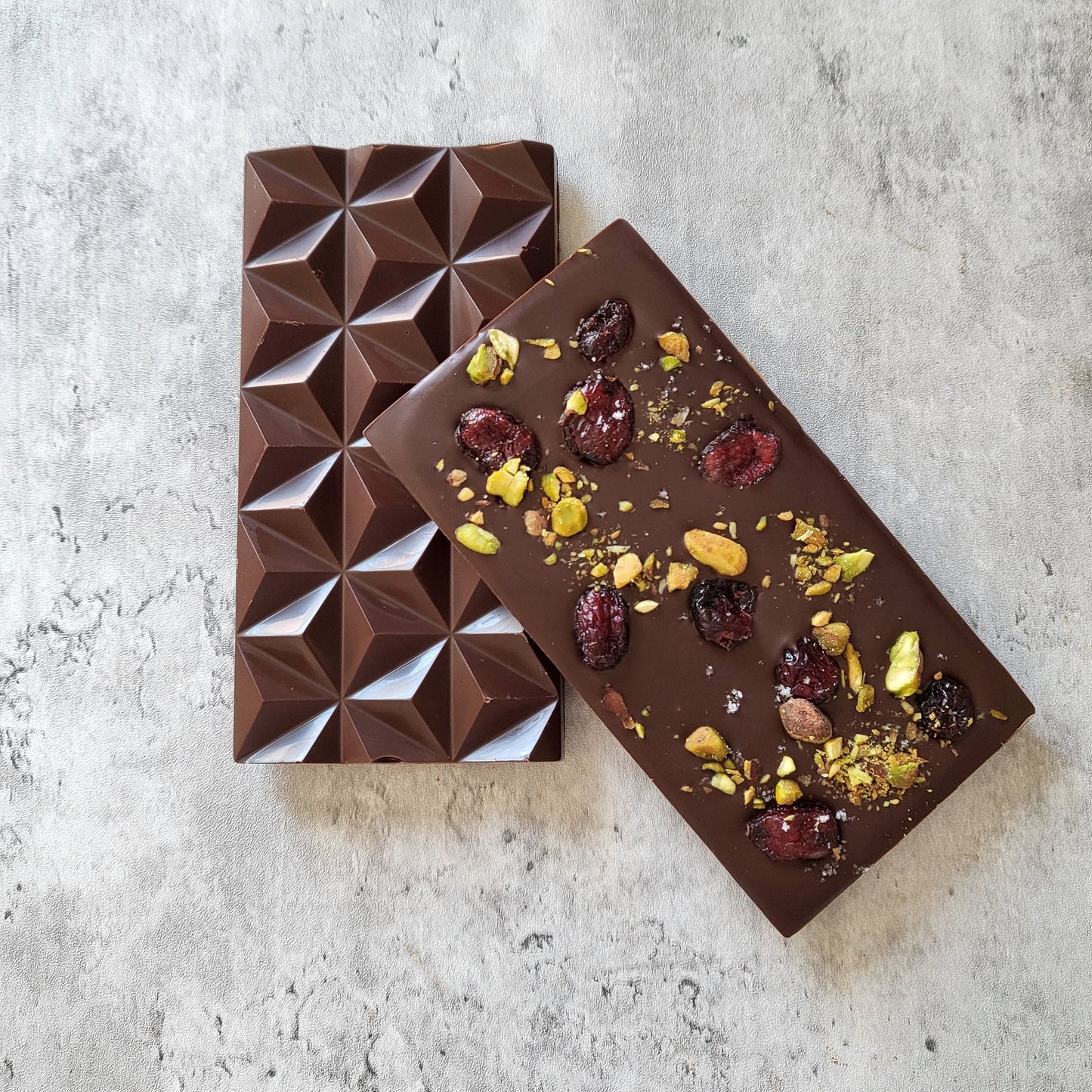 Cranberry Pistachio Dark Chocolate Bar